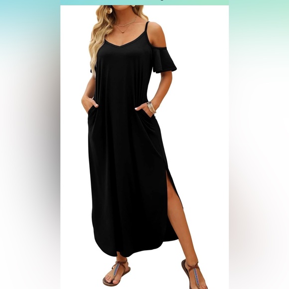 Ofeefan Dresses & Skirts - NWT Ofeefan Cold Shoulder Maxi Dress, size S